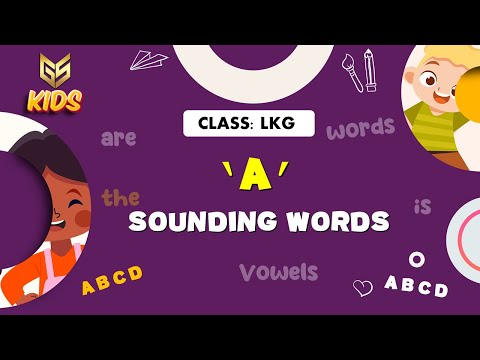Today I will teach you some A-sounding words - LKG (English) Gyansrota Kids