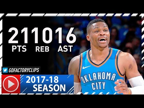 Russell Westbrook Triple-Double Highlights vs Knicks (2017.10.19) - 21 Pts, 10 Reb, 16 Ast!
