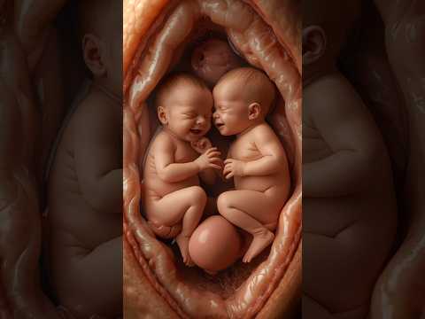 Twin Baby Pregnancy | The Beautiful Journey of Two Hearts Inside #shorts #cute