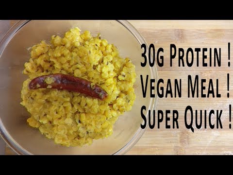High Protein Vegan Recipe - Sookhi Masoor Dal Recipe with Calorie Info
