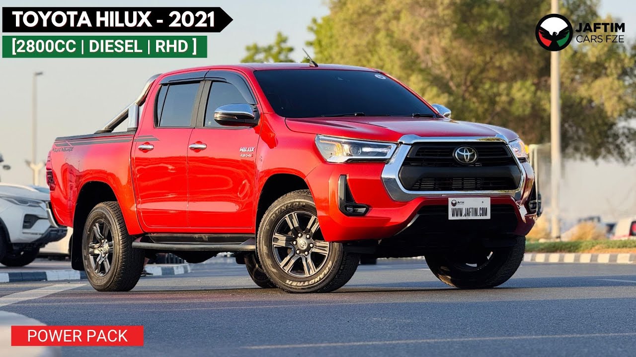 Toyota Hilux 2021 Toyota Hilux Double Cabin | RHD | 2.8L Diesel ENGINE | Automatic 4WD Pickup | Leather + Camera video