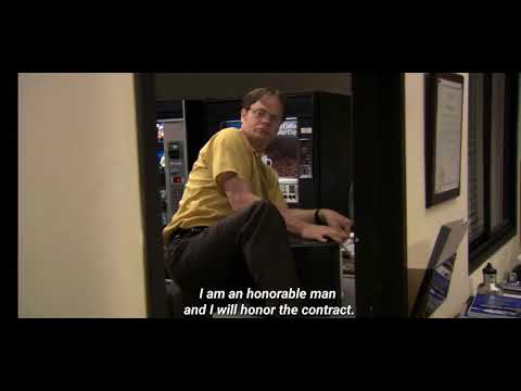 Dwight tries to damage his balls, so that Angela won't get the best out of their intercourse