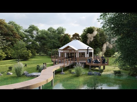 Iconic Design #28, Amazing modern Yurt Design, Airbnb house tour