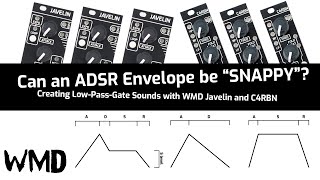 Video thumbnail for How to make "snappy" AR and AD Envelopes with an ADSR - Featuring WMD Javelin by WMDevices