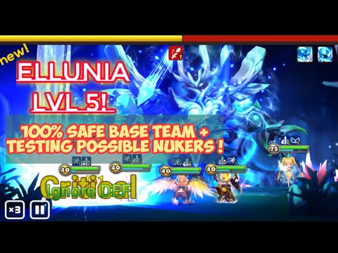 summoners war: ELLUNIA lvl 5 -SUPER SAFE TEAM/+ rune showcase