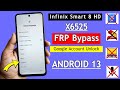 Infinix Smart 8 FRP Bypass 2024 Android 13 Infinix Smart 8 X6525 Google Account Bypass Without PC