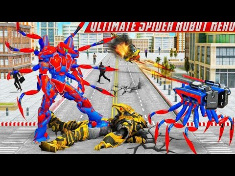 Spider Robot Games | Monster Truck Robot Transforming War Battle | Chari Games