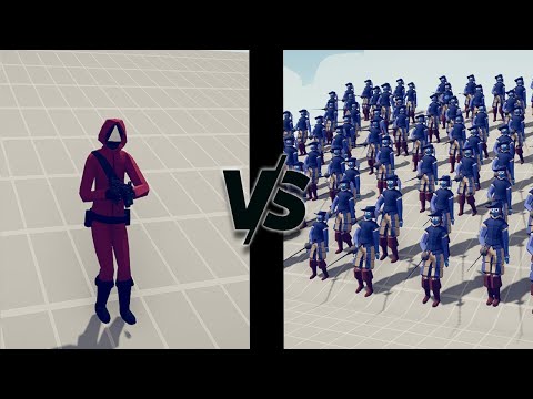 SQUID GAME SOLDIERS VS 100X MELEE UNITS   TOTALLY ACCURATE BATTLE SIMULATOR