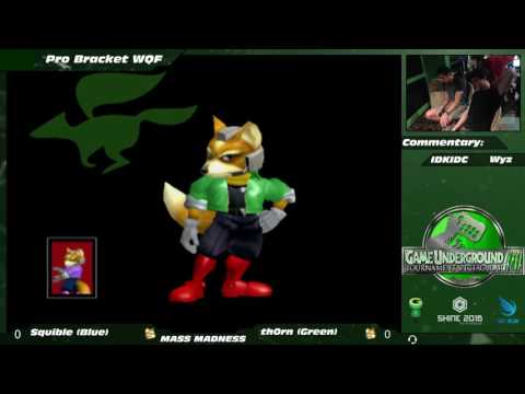 Mass Madness 10 SSBM - squible (Blue Fox) vs. th0rn (Green Fox) - Melee WQF
