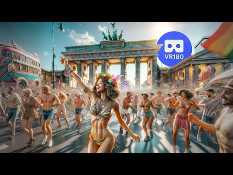 VR180 3D 8K Rave The Planet Berlin - Techno Street Parade - Reupload Downscale from 16K