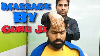 Asmr head massage by Guru with barber Introduction.