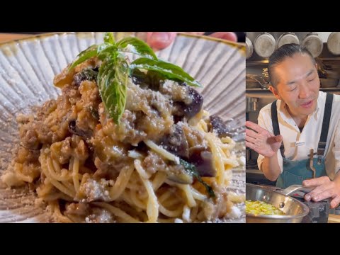 茄子とバジルのスパゲッティー のサムネイル
