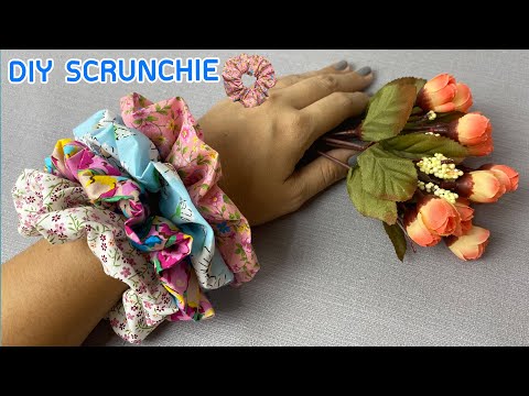 Scrunchie DIY | How to make scrunchie | hair rubber band | Fabric hair rubber band ideas
