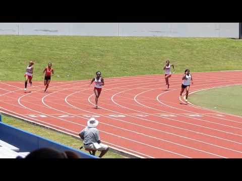 2017 USATF Gulf Association 15-16 Girls 200 Meter Dash Prelims Heat 1/9