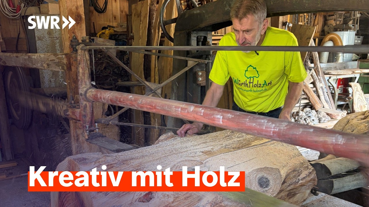 Holz-Upcycling, Kettensägen-Kunst, Spielzeugkühe – Schönes aus Holz | SWR Treffpunkt