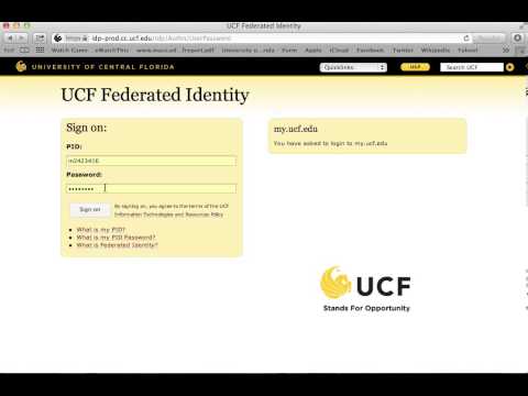 Sign On To Myucf