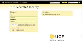 Sign On To myUCF