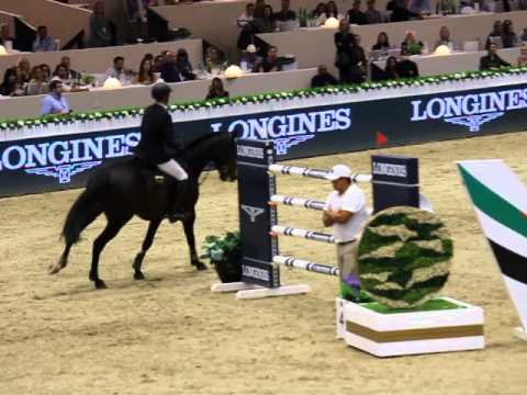 Marco Kutcher and Numero Uno stallion Van Gogh (winning jump off ride) LA MASTER LONGINES 2015