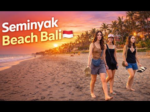 Seminyak Beach Bali 🇮🇩 | Hidden Peaceful Beach in Bali | Relaxing Travel Vlog