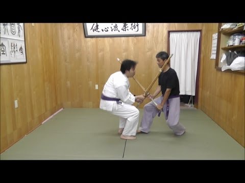 鍔迫り合いからの崩し稽古