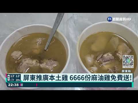屏東推廣本土雞 6666份麻油雞免費送!