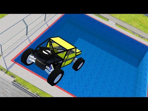 RC Car Jumping In Pool - BeamNG.drive