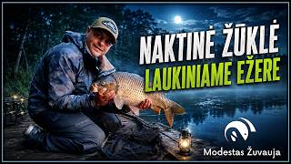 Naktinė žūklė laukiniame ežere