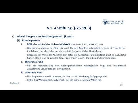 Strafrecht AT Teil 20 (Anstiftung, Beihilfe, Akzessorietätsdurchbrechung)