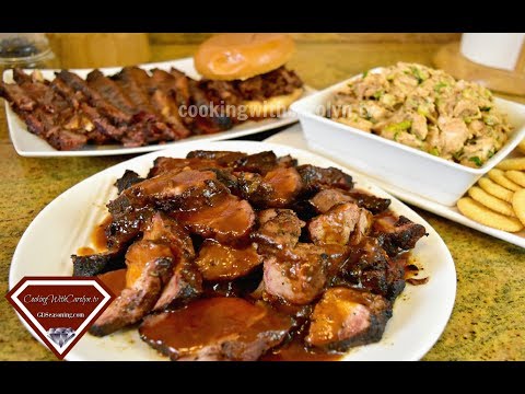 BBQ COUNTRY STYLE RIBS, BRISKET and BBQ CHICKEN RECIPES - TAILGATING Recipes | Cooking With Carolyn