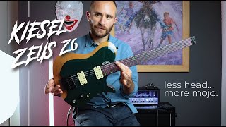 Video thumbnail for Less head, more mojo! Reviewing a Kiesel Zeus Z6 guitar by Nino Aveni