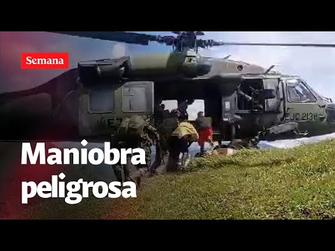 El angustiante rescate desde un helicóptero Black Hawk a militares en Cauca | Semana noticias
