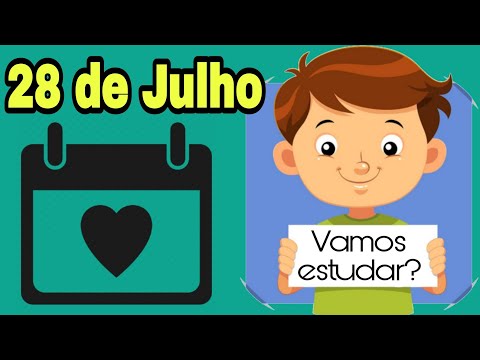 CALENDÁRIO 28 DE JULHO QUARTA-FEIRA|AULA REMOTAS