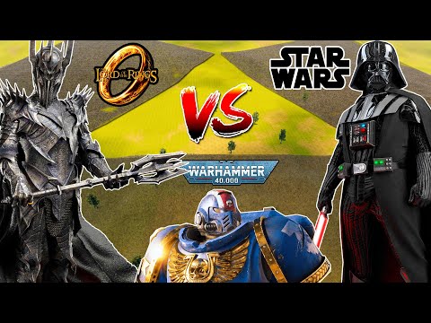 Every Star Wars VS Lord of the Rings VS Warhammer 40k ARMIES! - Ultimate Epic Battle Simulator 2