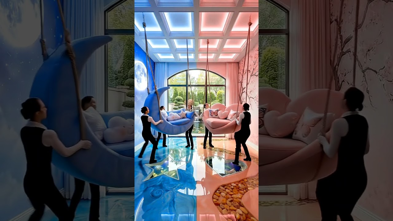 This floor Dreamy Split Room ✨ #interiordesign #aesthetic #aiart #cozy