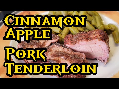 Cinnamon Apple Pork Tenderloin #pork #tenderloin #food #smokedmeat #charcoalgrill #grilling