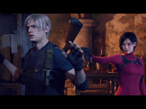 Leon meets Ada again with great action sequence - Resident Evil 4 Remake