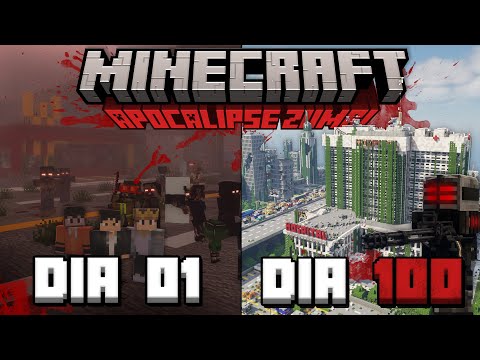 SOBREVIVI 100 DIAS em um APOCALIPSE ZUMBI no MINECRAFT HARDCORE - O MELHOR FILME
