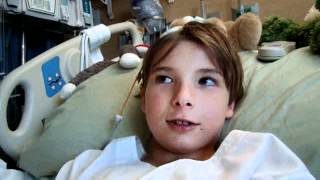 preview picture of video 'Hunter after brain tumor removal while still in Children's Hospital'