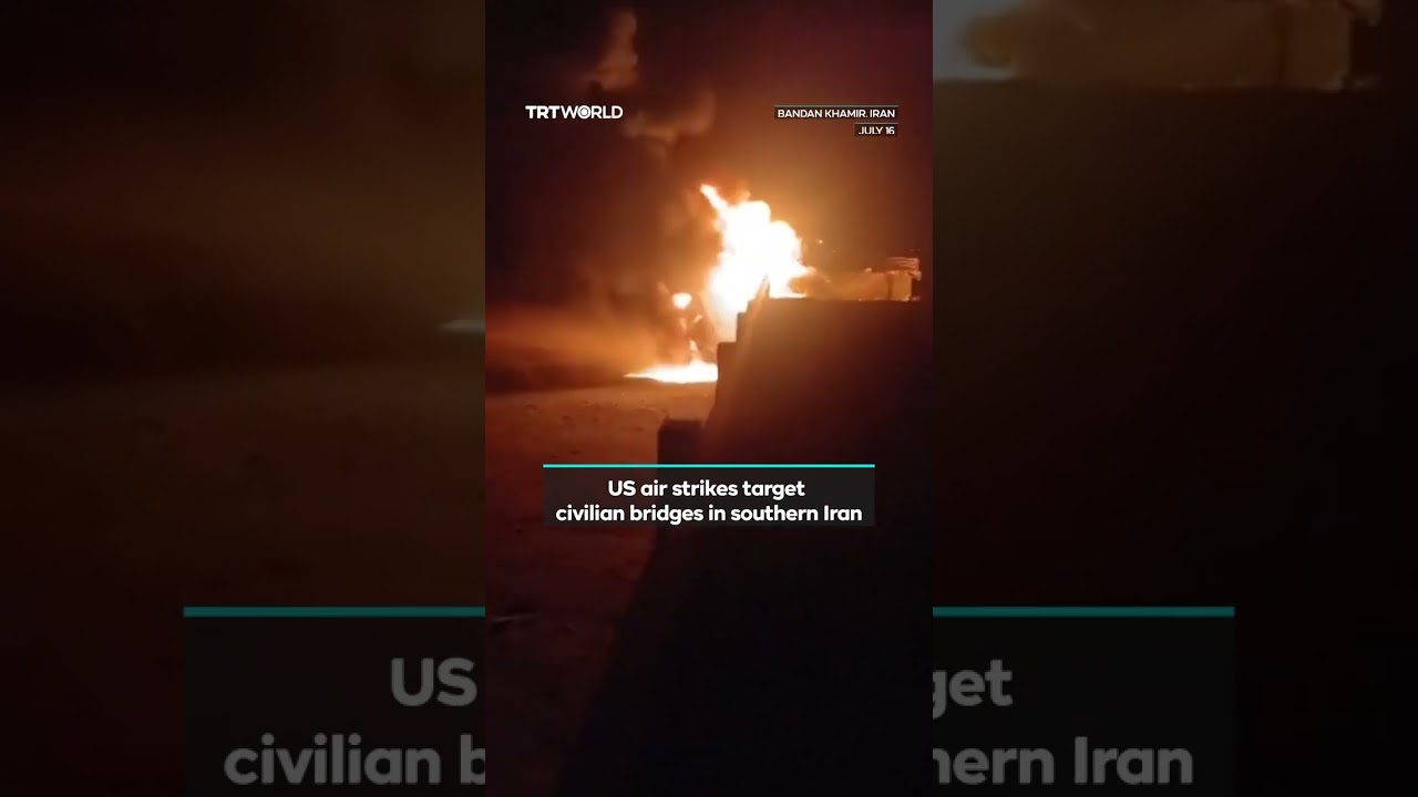 Video | US air strikes target  bridges in southern Iran