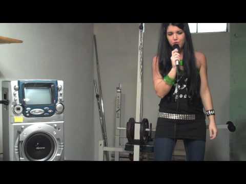 Rachelina singing Roxanne in basement