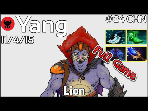 Support Yang [VG] plays Lion!!! Dota 2 Full Game 7.21