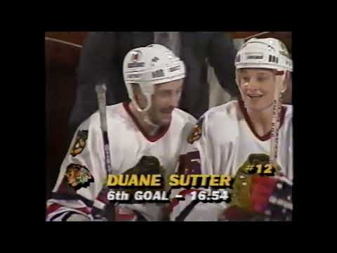 Duane "Dog" Sutter Chicago Blackhawks 1987-1990 Goals Moments Highlights