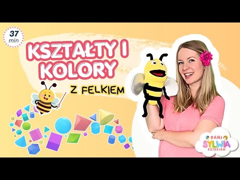 Poznajemy KSZTAŁTY i KOLORY z Felkiem! Język polski dla dzieci! Polish for kids! Film edukacyjny