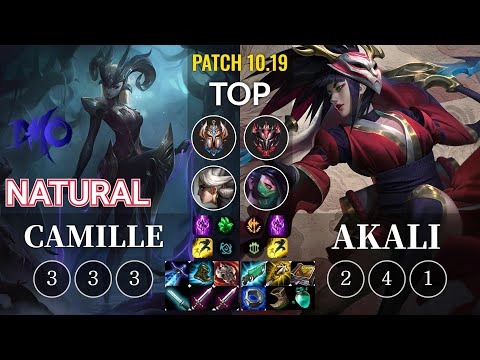 DMO Natural Camille vs Akali Top - KR Patch 10.19