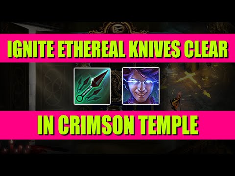 [POE 3.20] Ethereal Knives Ignite Elementalist Clear in Crimson Temple | Medium Budget Path of exile