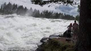 preview picture of video 'Storforsen (Sweden) rapids and a midsummer celebration'