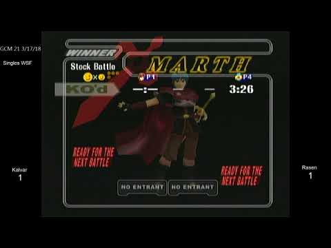 GCM 21 SSBM - Kalvar (Marth) vs. Rasen (Sheik) - Melee WSF