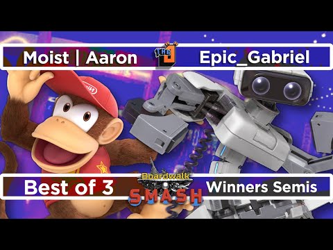 Moist | Aaron (Diddy Kong) vs Epic Gabriel (ROB) Winners Semis - Boardwalk Smash #35 - SSBU