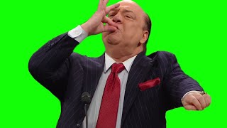 Paul Heyman huffing green screen