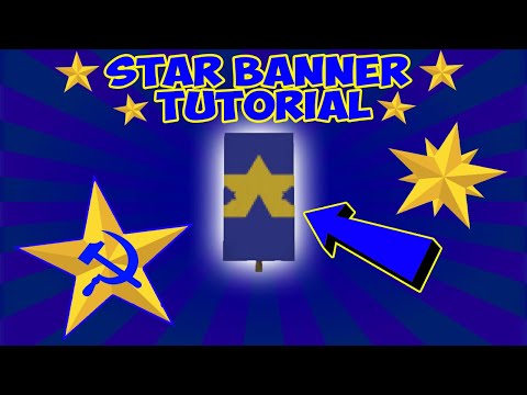 Minecraft Banner Tutorial - How to make a Star Banner!